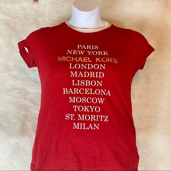 red michael kors shirt